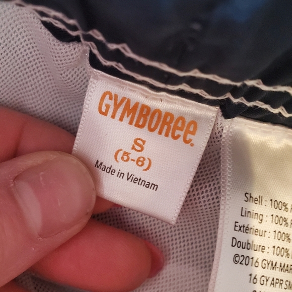 Gymboree Boys Red White & Blue Stars & Stripes Patriotic Flag Print Swim Trunks - Picture 2 of 12